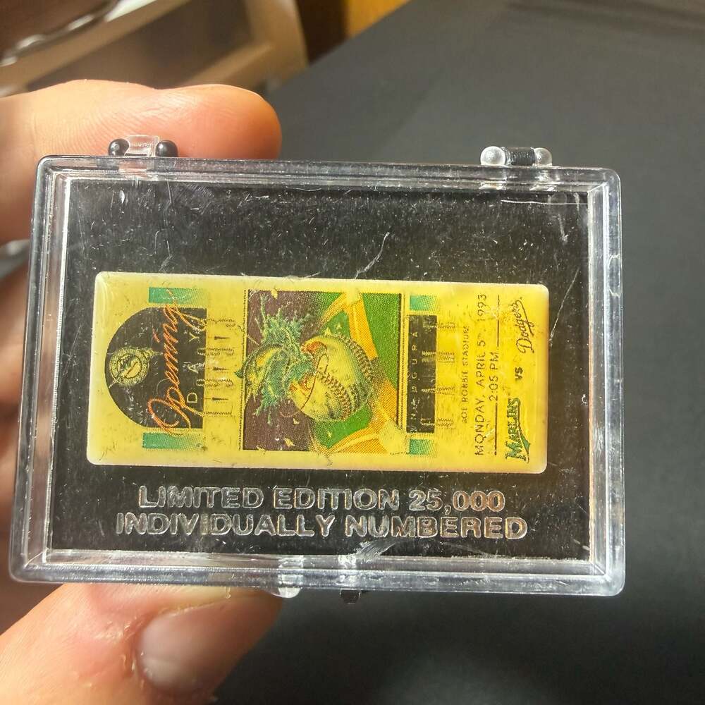 1993 Florida Marlins Inaugural Opening Day Commemorative Ticket Pin